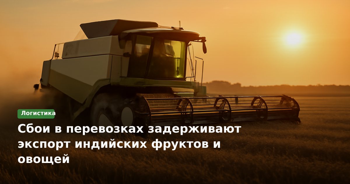 Сбои в перевозках задерживают экспорт индийских фруктов и овощей