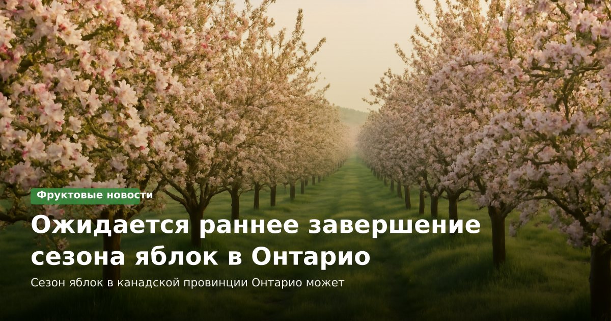 Ожидается раннее завершение сезона яблок в Онтарио